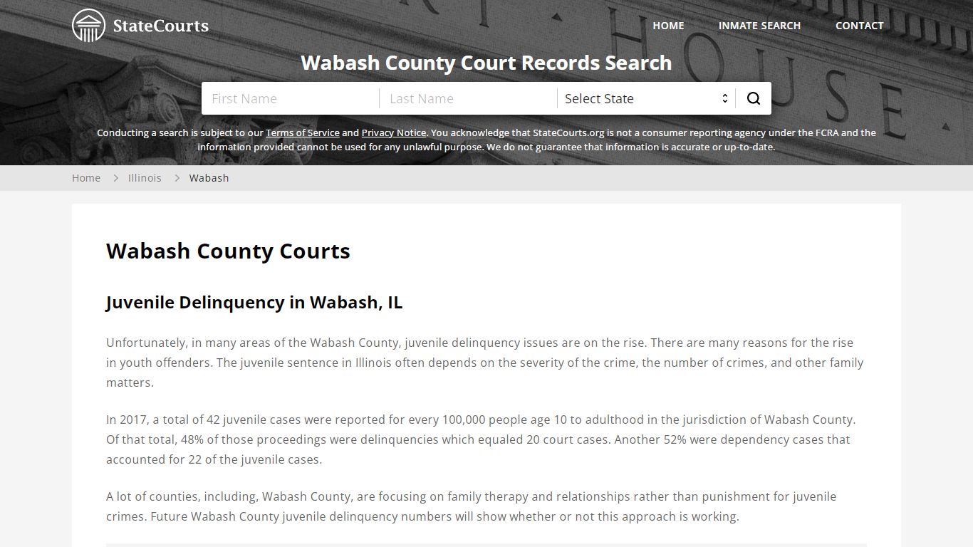 Wabash County, IL Courts - Records & Cases - StateCourts