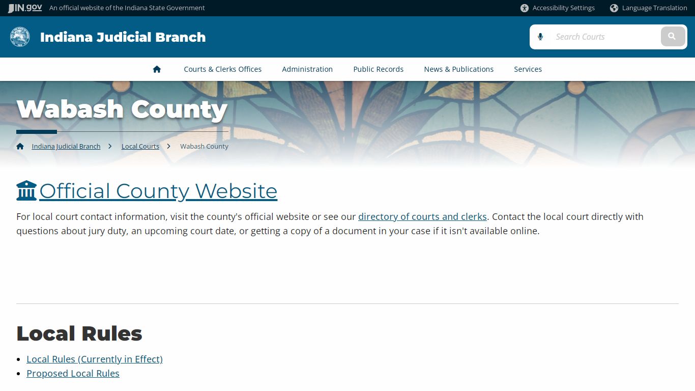 Wabash County - Indiana Judicial Branch